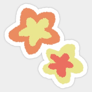 Cute Orange Stars Sticker